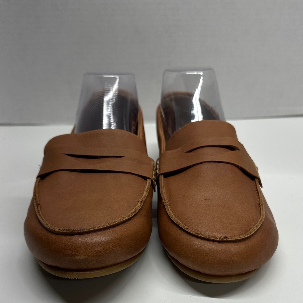 Beek Moorhen Leather Penny Loafers Slip On Shoes Honey Brown Womens Size 9.5 - Picture 3 of 12